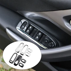 Windows Lifter Panel Cover Trim for Peugeot 2008 208 2014-2019 ABS Door Window Lift Button Switch Decoration Sticker Accessories