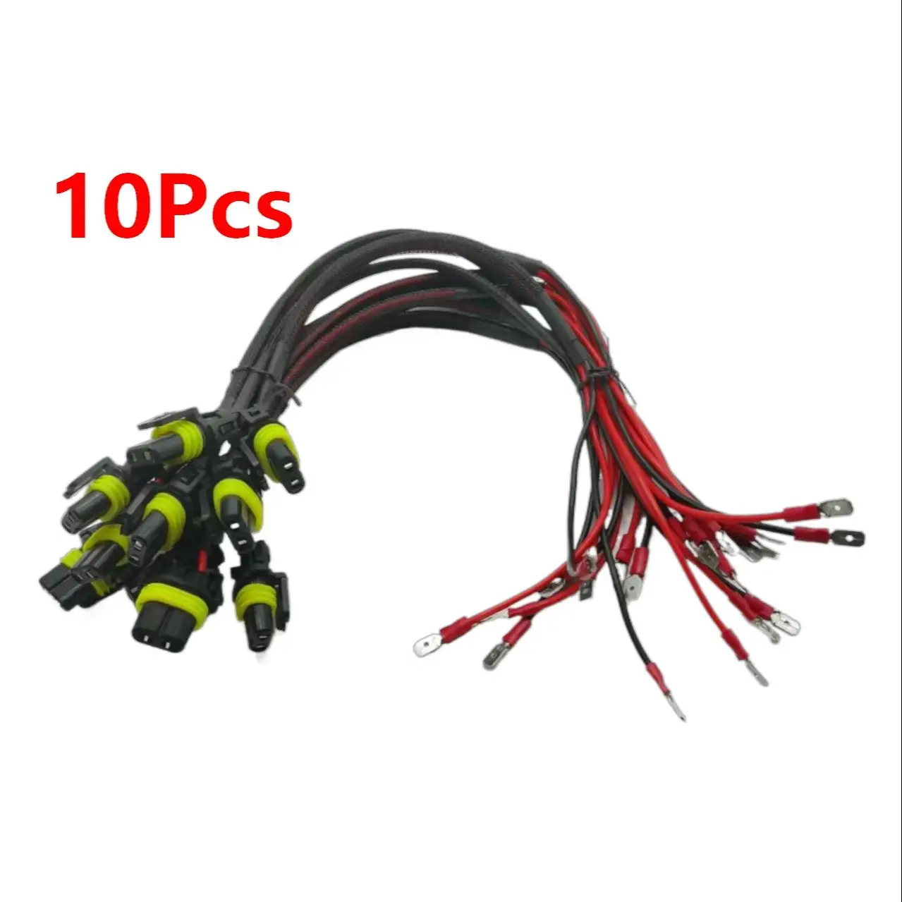 

10Pcs HID Wiring Relay Cable 12V AC Controller Wiring Lighting System 35W 55W h3 h1 Xenon Headlights Harness