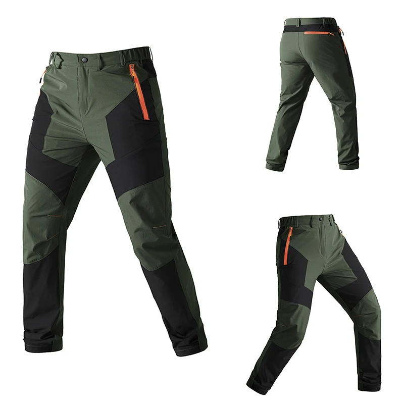 

2026 New Spring Outdoor Sports Running Quick-Drying Trousers Men's Fashion Patchwork Contrast Colored Pants Technical Long Pants