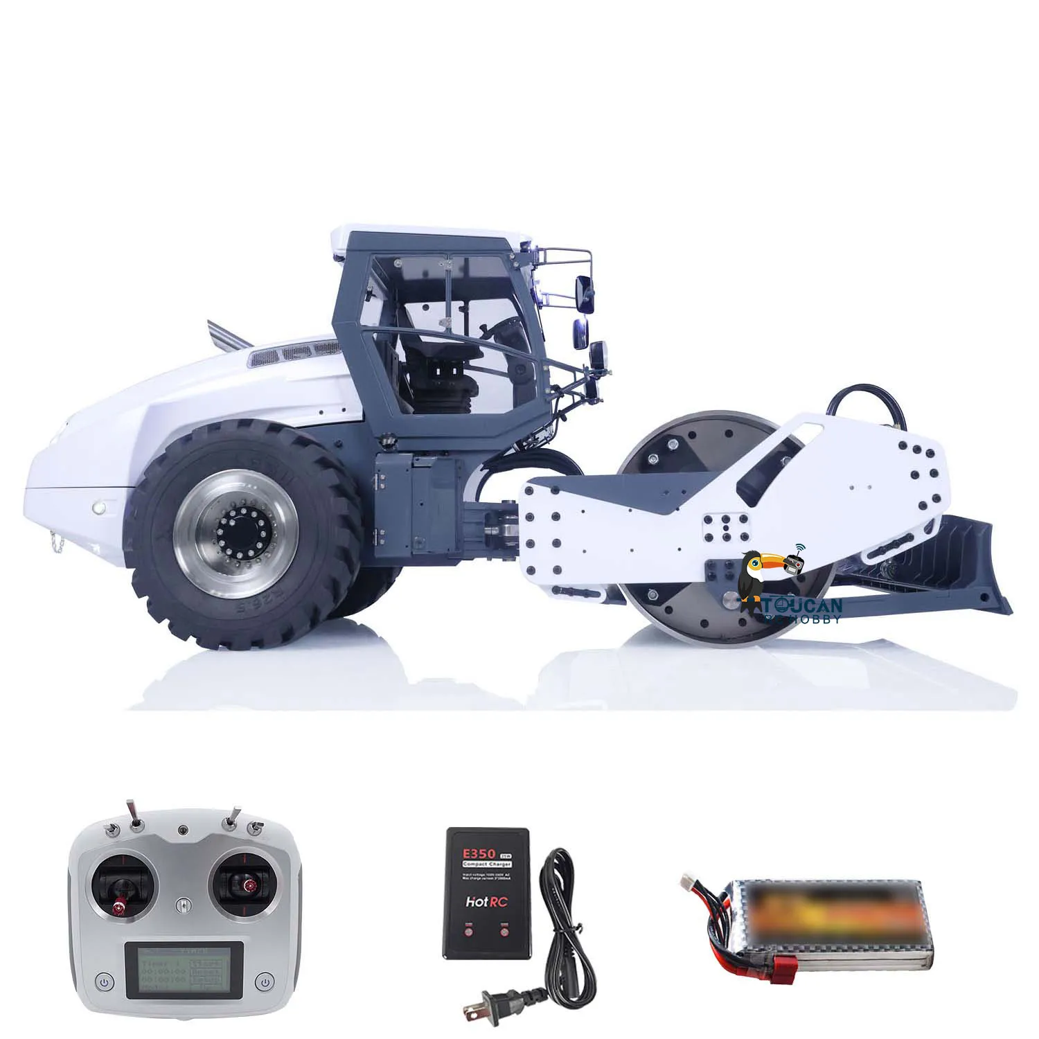 

LESU 1/14 Hydraulic RC Road Roller Aoue-H13i RTR Metal Construction Wheeled Car Remote Controller Servo Motor ESC Toys THZH1534