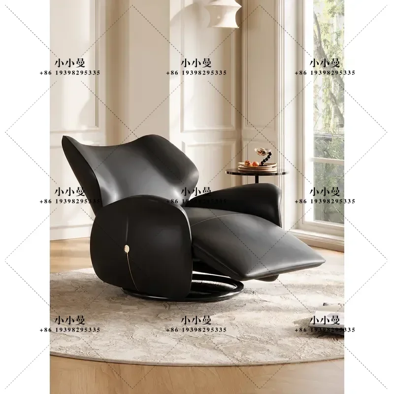 for Italian Single Electric Sofa Chair Light Luxury High End Living Room Recliner Multi Functional Leather Rotating Leisure
