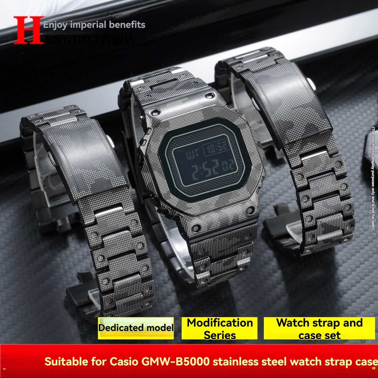 GMW B5000 Camouflage strap&Case Mod Shell For Casio G-SHOCK 3459 GMW-B5000 modification DIY set retro watch accessories