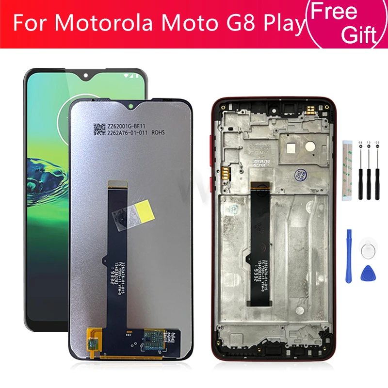 For Motorola Moto G8 Play LCD Display Touch Screen Digitizer Assembly With Frame XT2015 XT2015-2 Screen Replacement