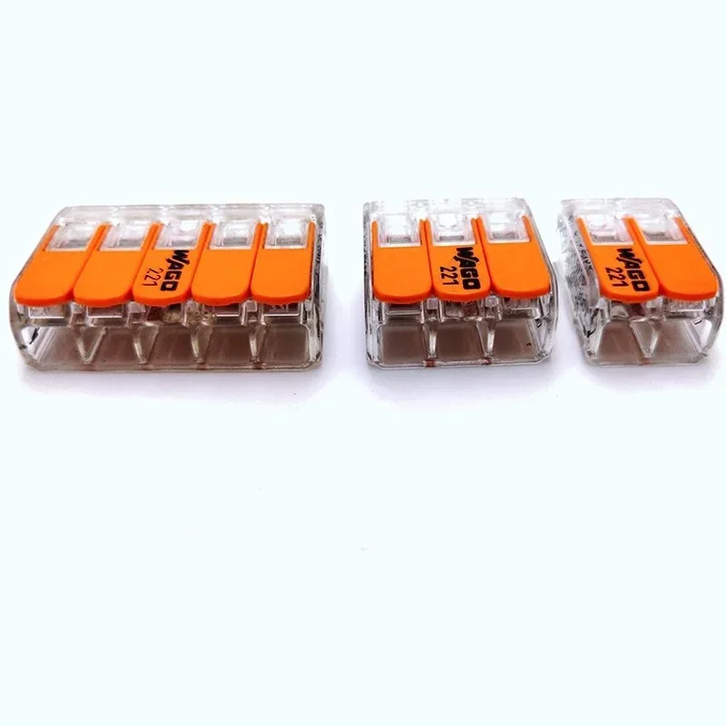 Original 221 Push in Wire Connectors Copper Can Connect Quantum Board with Quick Wire Terminals for Planting Light Cable