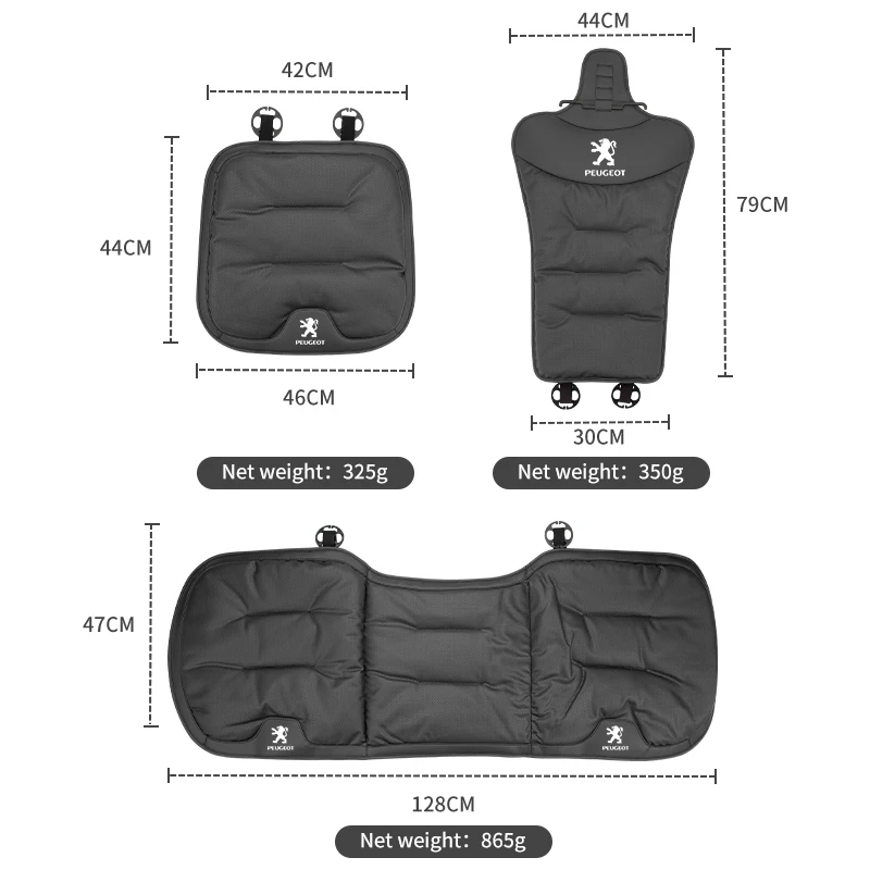 Velour Car Front Rear Seat Cover Leather Cushion Backrest Protective Mat For Peugeot 407 508 2008 5008 307 308 3008 206 207 208