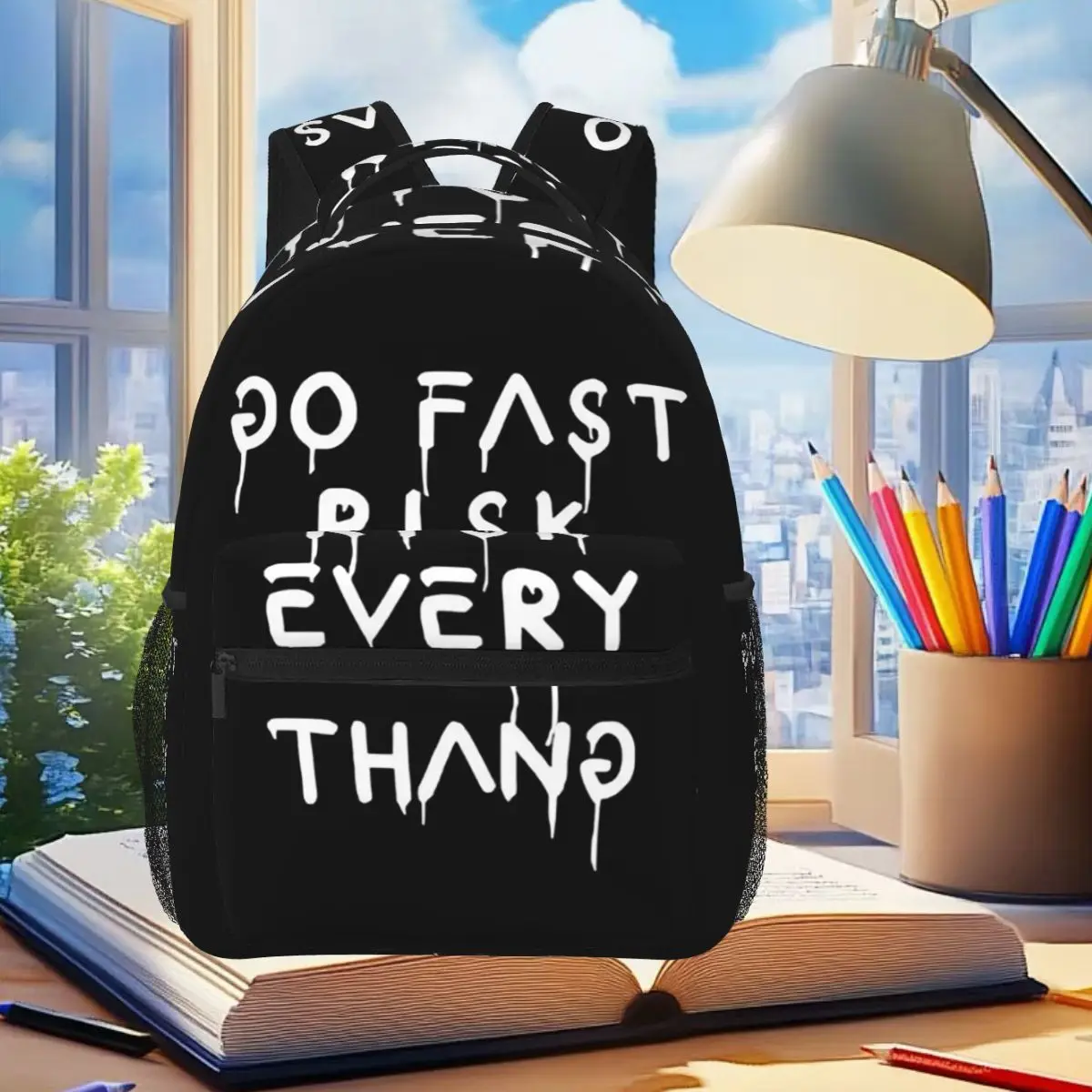 Ken Block 43 Design Letter Print Backpack Student Boys Girls BookBag Children School Bag Laptop Shoulder Bags for Men Women