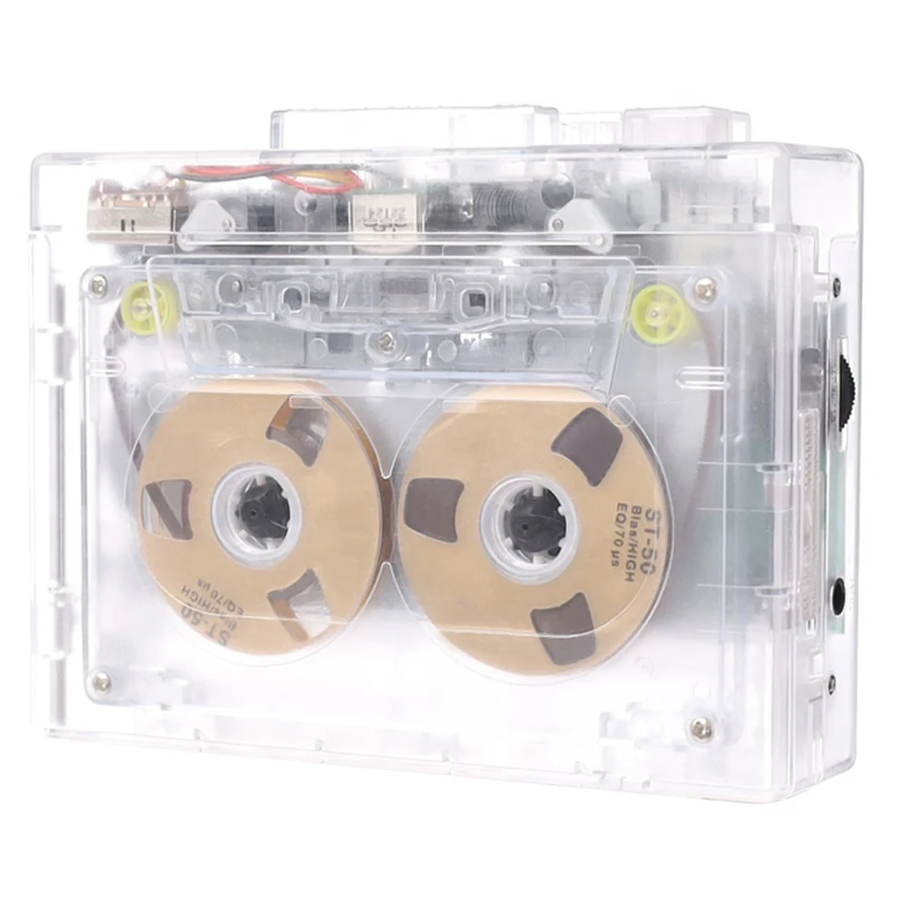 Cassette Player Portable USB Powered for Tape to For MP3 Transfer Radio Reception and Private Listening via Headphones
