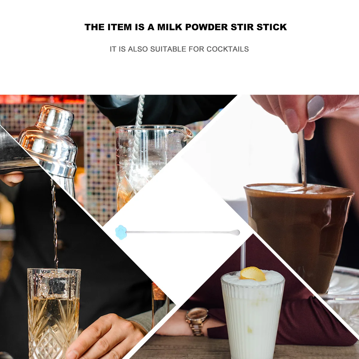 

2Pcs Milk Powder Stirring Sticks Stainless Steel Heatproof Rods Safe for Cocktails Coffee Fruit Juice Baby Bottles