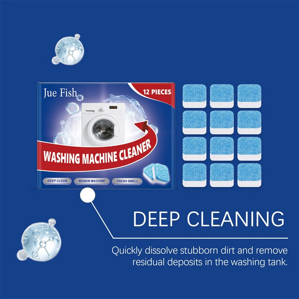 Front Load Washer Tub Cleaner Tablet Eco Friendly Ingredients, Septic Safe. Professional Machine Care