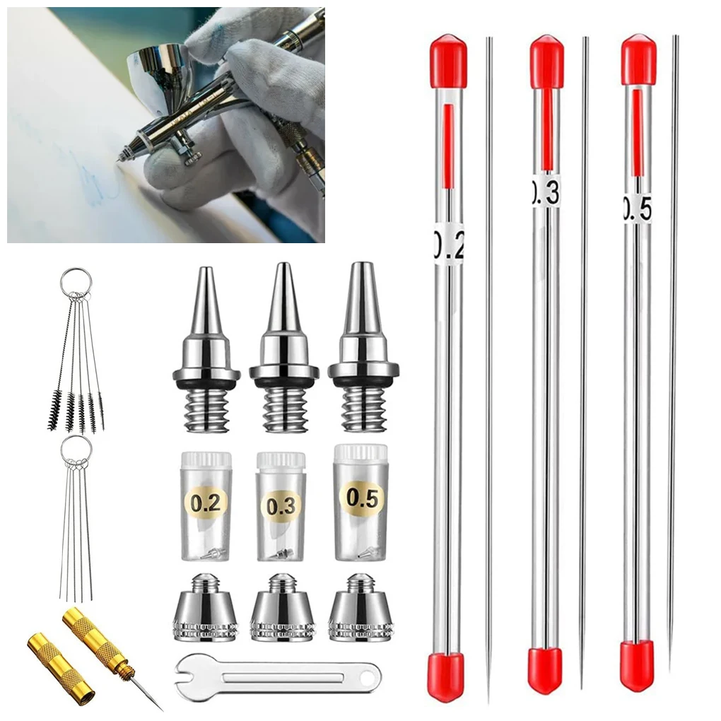 Substituição da Agulha do Bocal do Aerógrafo Fácil de Cuidar Versátil Hd130 180 2030 mm 020305 mm