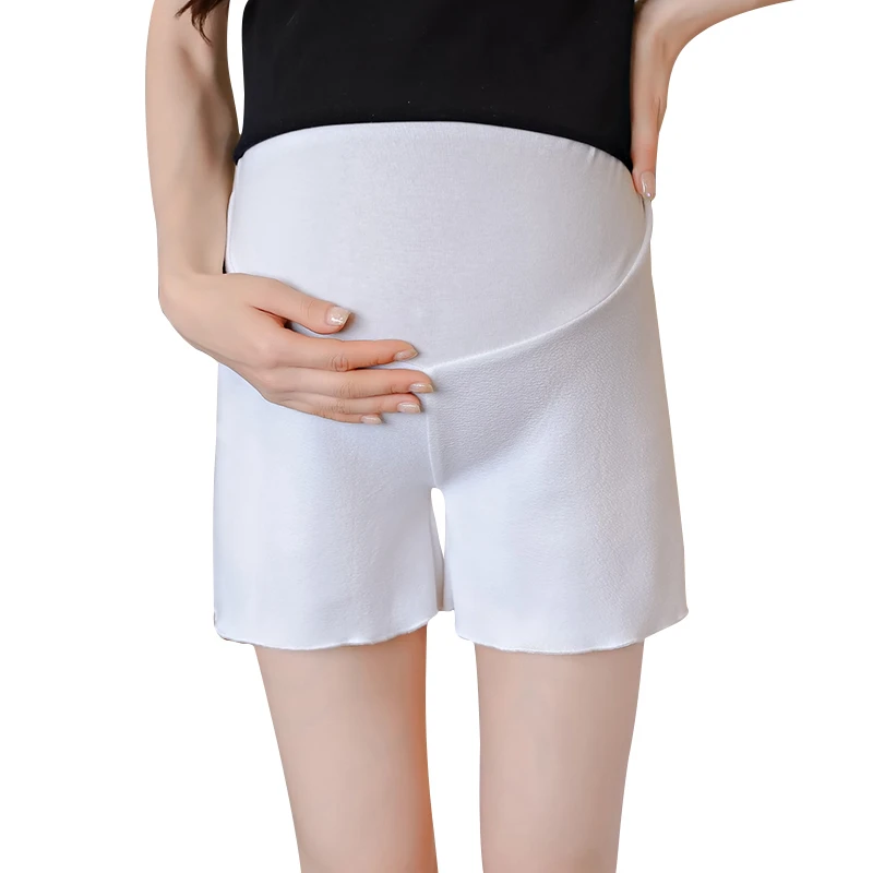 Bragas de maternidad de verano para mujeres embarazadas, pantalones cortos de seguridad de cintura alta, mallas suaves ajustables, ropa interior de