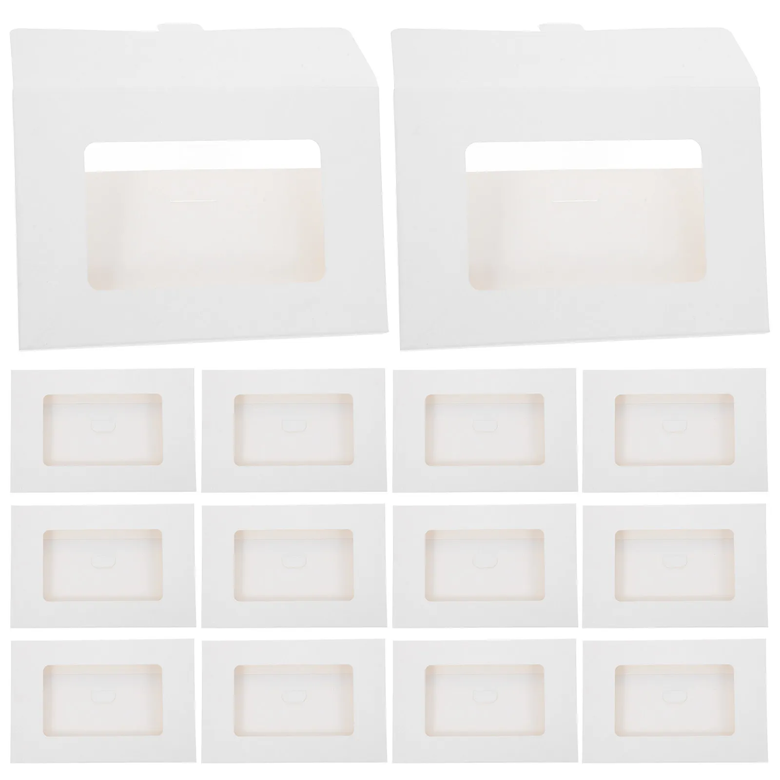 30Pcs Blank Window Envelopes Cardboard Photo Frames Paper Card Holder for Photos Letters DIY Gallery Storage DIY Picture Frames