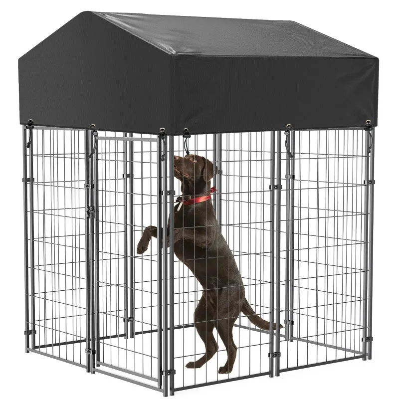 

Large dog shed manufacturers supply bold and thickened steel pipe dog fence sunshade waterproof tarpaulin Oxford dog cage