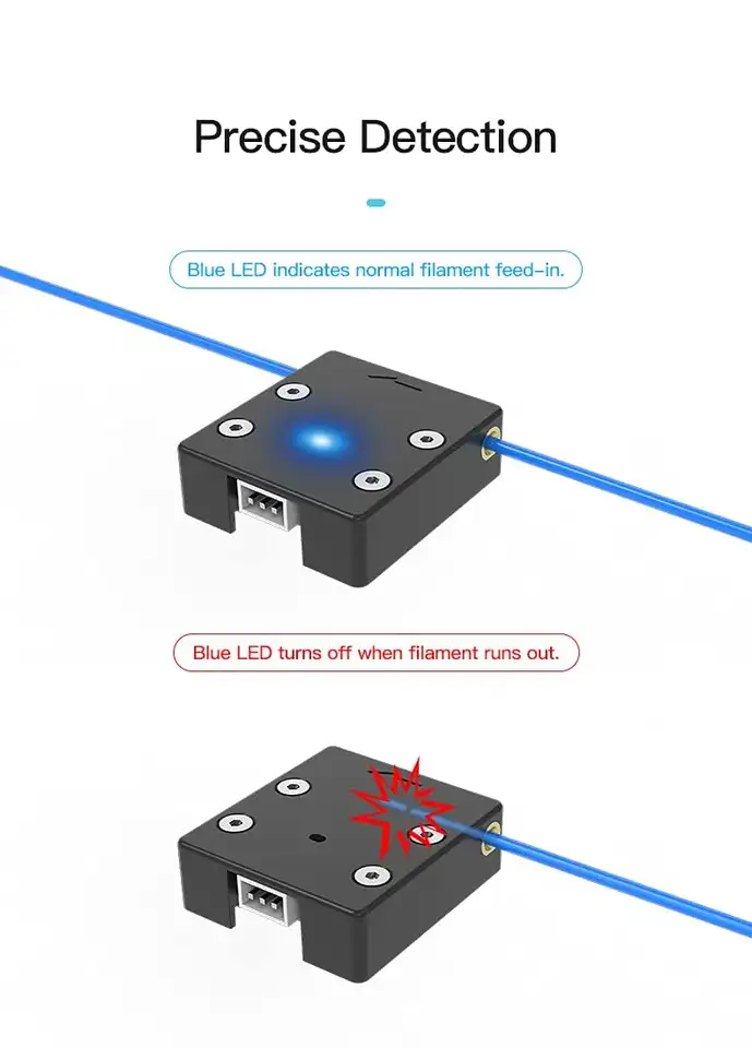 مستشعر نفاد الخيط الرسمي من Creality لـ Ender 3 V2، كاشف كسر الخيط الذكي لـ Ender 3/Pro/Max/Ender 5 Plus - 5