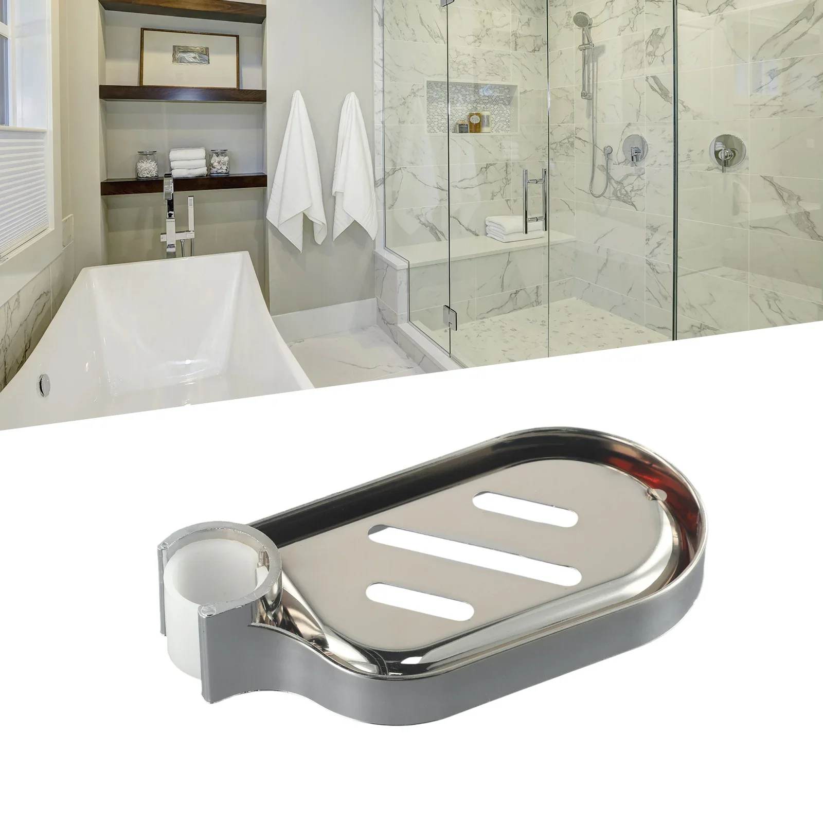 Wall Mounted Soap Box ABS Material Bathroom Accessories Bathroom Gadget Lifting Rain Shower Tray Soap Box Soap Dishes