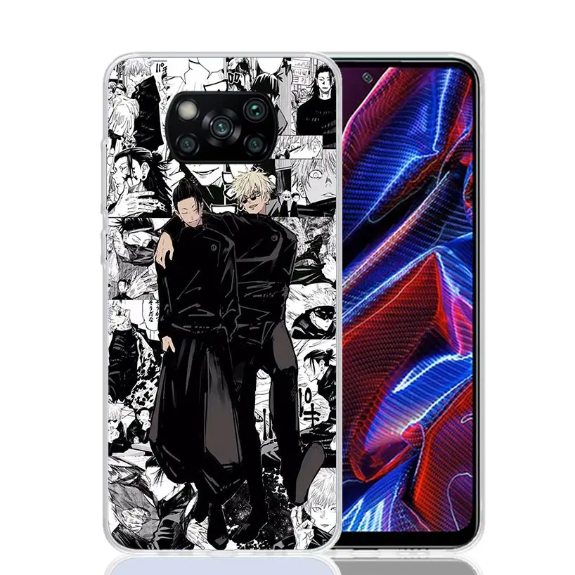 JujuKaisen Geto Suguru Phone Case For Xiaomi Poco X6 X5 X4 X3 Nfc F5 F6 Pro F3 F2 F1 F4 Gt M5S M4 M3 M2 Soft Coque Cover X3 Nfc 