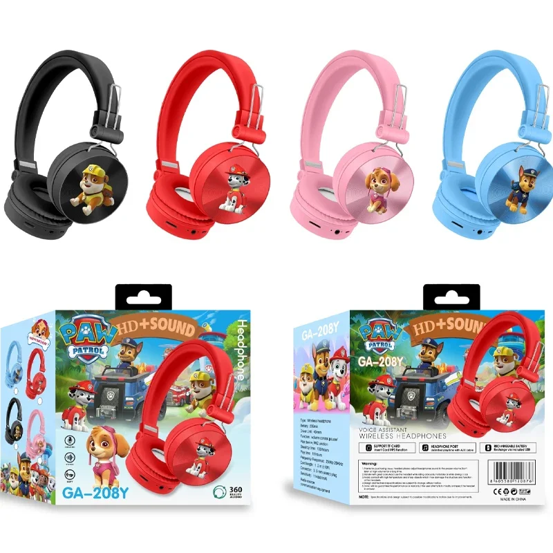 Paw Patrol Chase Skye 5.0 Bluetooth Headset Folding Series Wireless Sports Game Wireless Headset Cartoon Cute Earphones Gifts