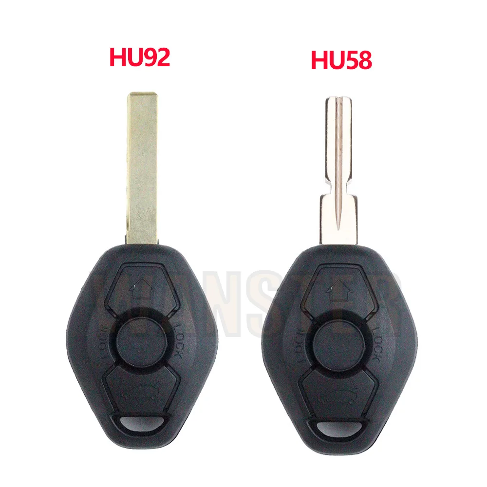 3 Botton Car Key Fob Case Shell Housing for BMW E38 E39 E46 X3 X5 Z3 Z4 1 3 5 7 Series Z1 Z2 Z5 E60 E83 E53 EWS System HU58 HU92