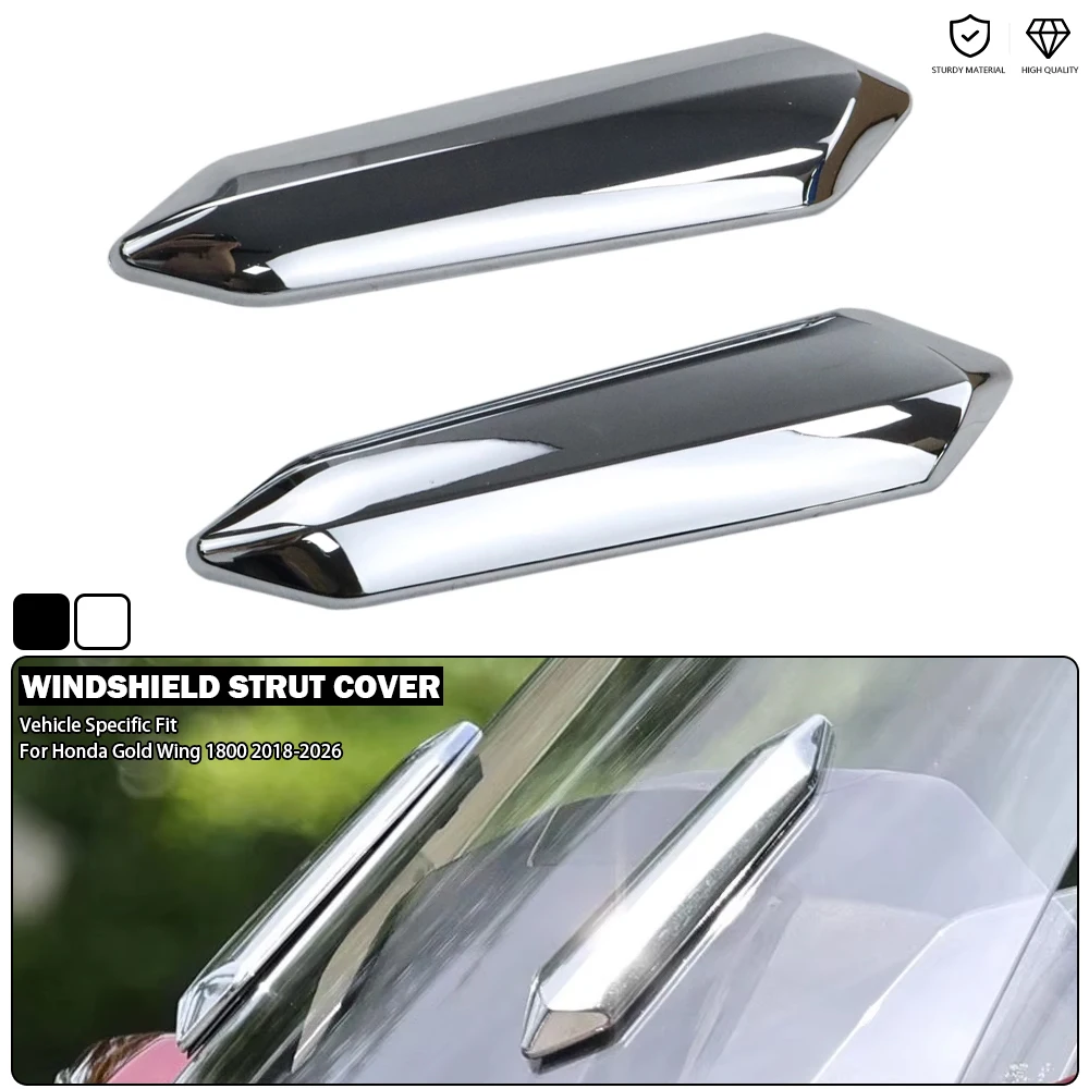 

Motorcycle Windshield Strut Cover Trim Accessories Chrome/Black Fit For Honda Gold Wing 1800 Tour DCT Goldwing GL1800 2018-2026