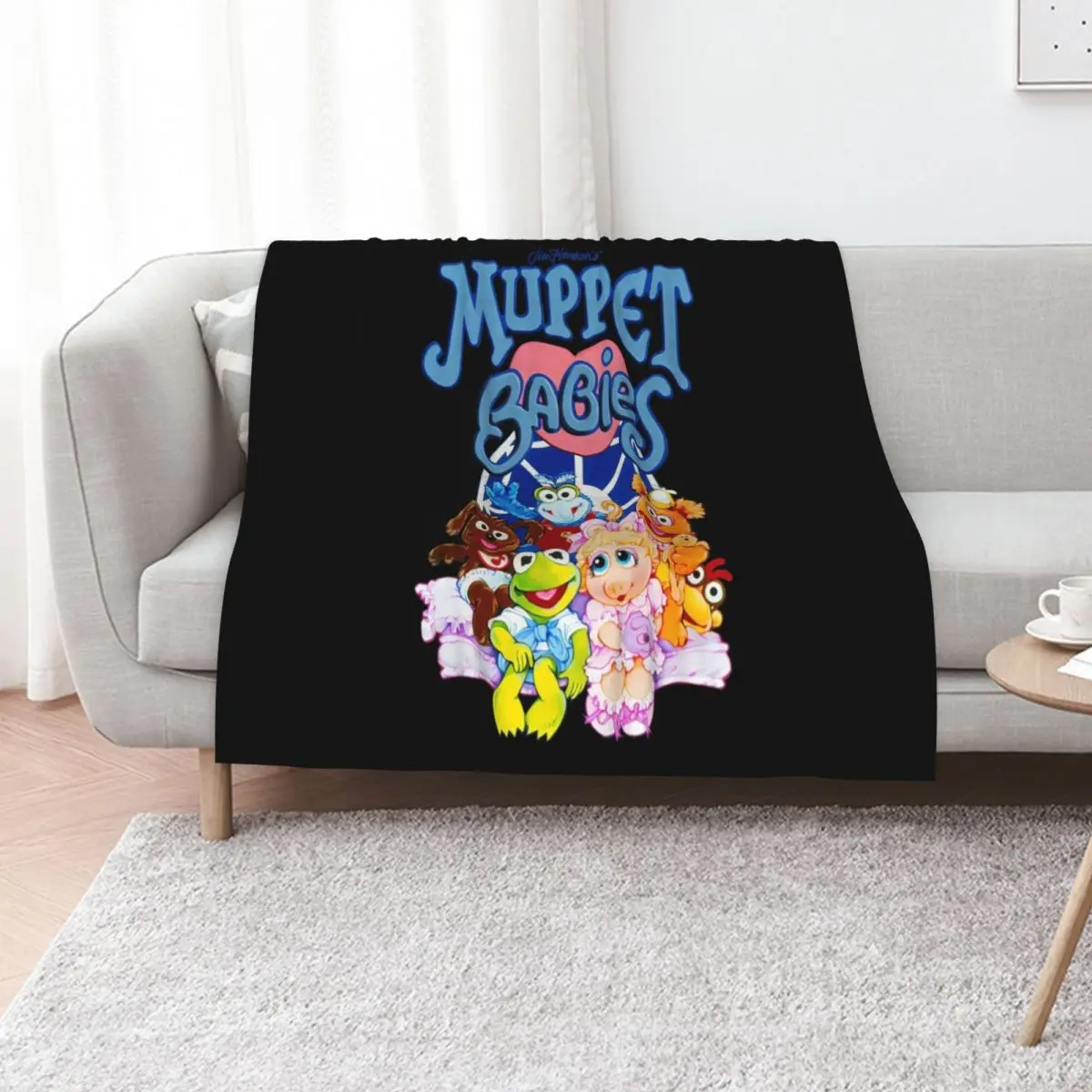 Muppet Babies Throw Blanket For Decorative Sofa for winter Soft Plaid Soft Beach manga Blankets