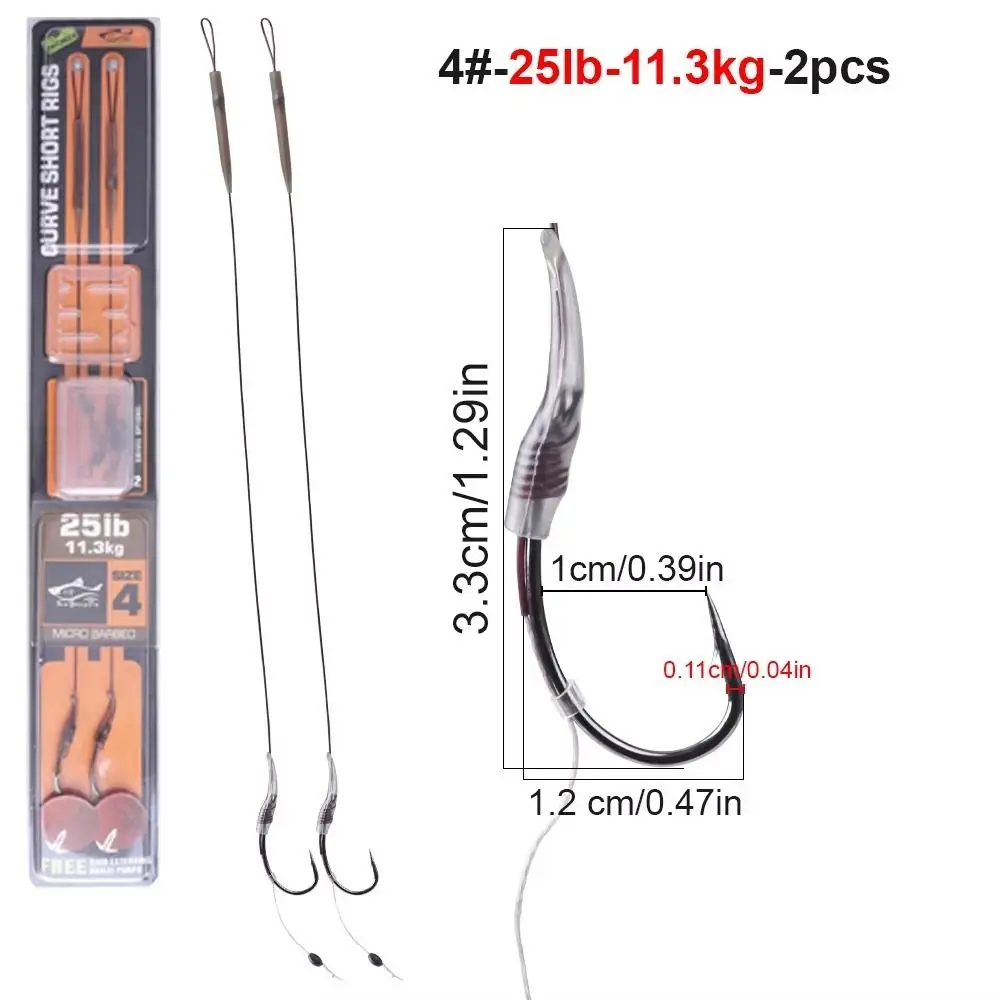 2pcs European Style Carp Fishing Hook Set Equipment Ready Made Sub-Line Fishing Hook Pesca 10-30LB Pesca Iscas Tools