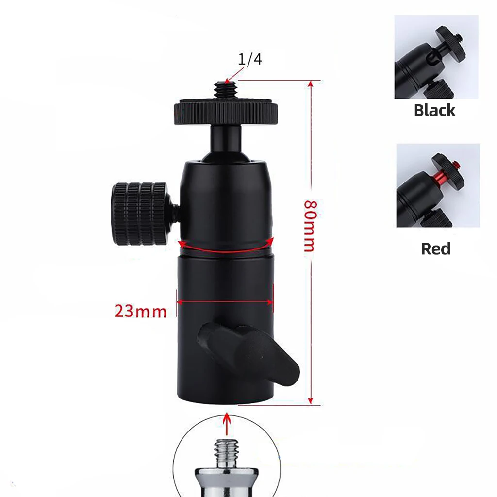 Flash Tripod Adapter Mount Bracket Ball Head Support 1/4\