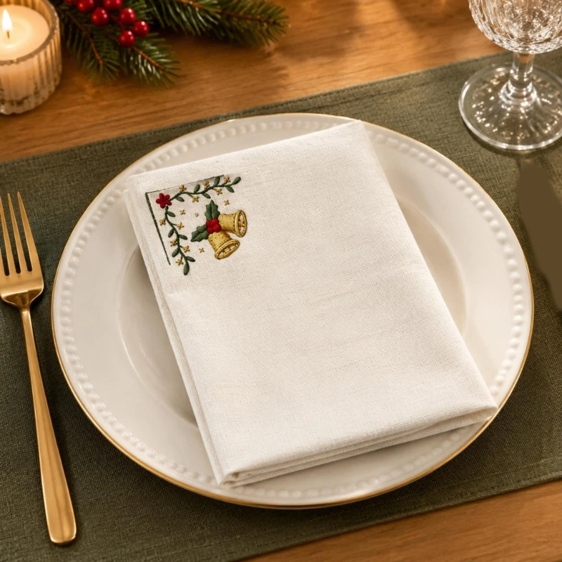 Water-Soluble Adhesive Embroidery Pattern Sheets 12 Christmas Corner Motifs That Stay Positioned for Hand Stitching on 37JD