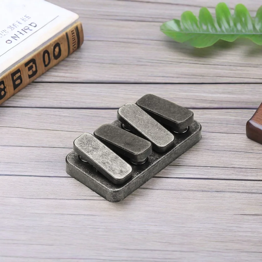 Magnetic Slider Metal Fidget Push Card Mini Sensory Toys Fingertip Gyro Sound Wave Decompression EDC Adult Toys Office Desk Toys image 5