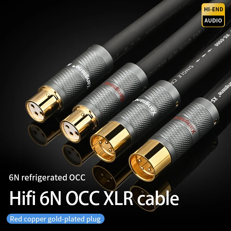 HIFI XLR cable freezer 6N OCC high fidelity XLR cable microphone XLR plug connection line amplifier CD sound card AES interface