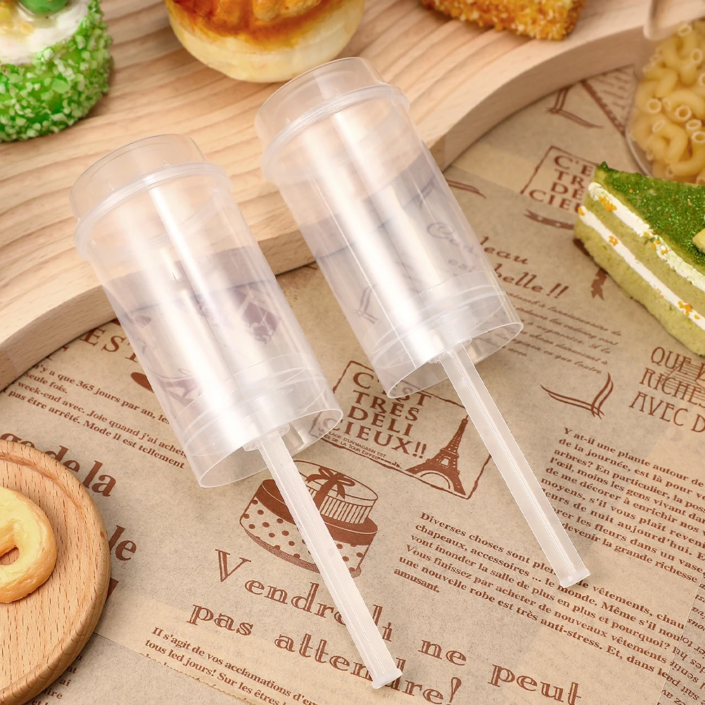 12/20/30pcs Round Shape Cupcake Push Pops Cake Shooter Ice Cream Push Holders Cake Containers Kitchen Baking Tools