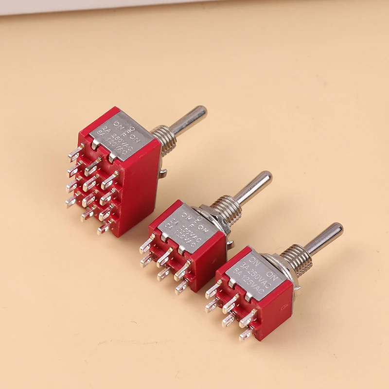 Toggle Switch Twist Button Shake Rocker Arm Toggle MTS-102 202 Sself-reset 2/3/6 Feet