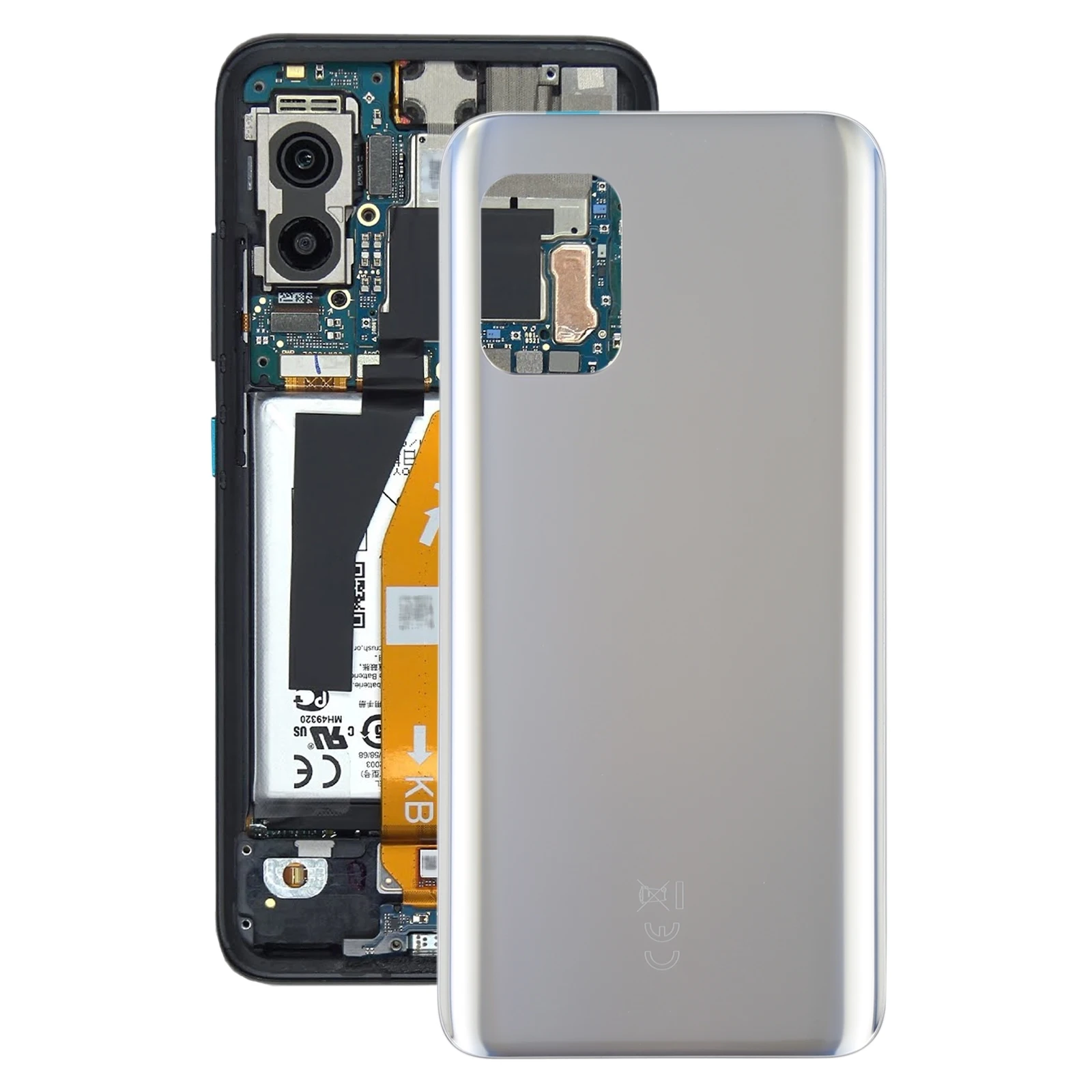 For Asus Zenfone 8 ZS590KS Glass Battery Back Cover with Adhesive