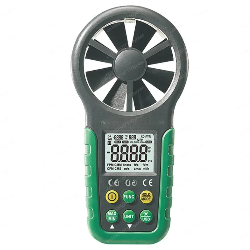 

MASTECH MS6252B Digital Anemometer LCD Electronic Wind Speed Air Volume Measuring Meter with Temperature and Humidity Display