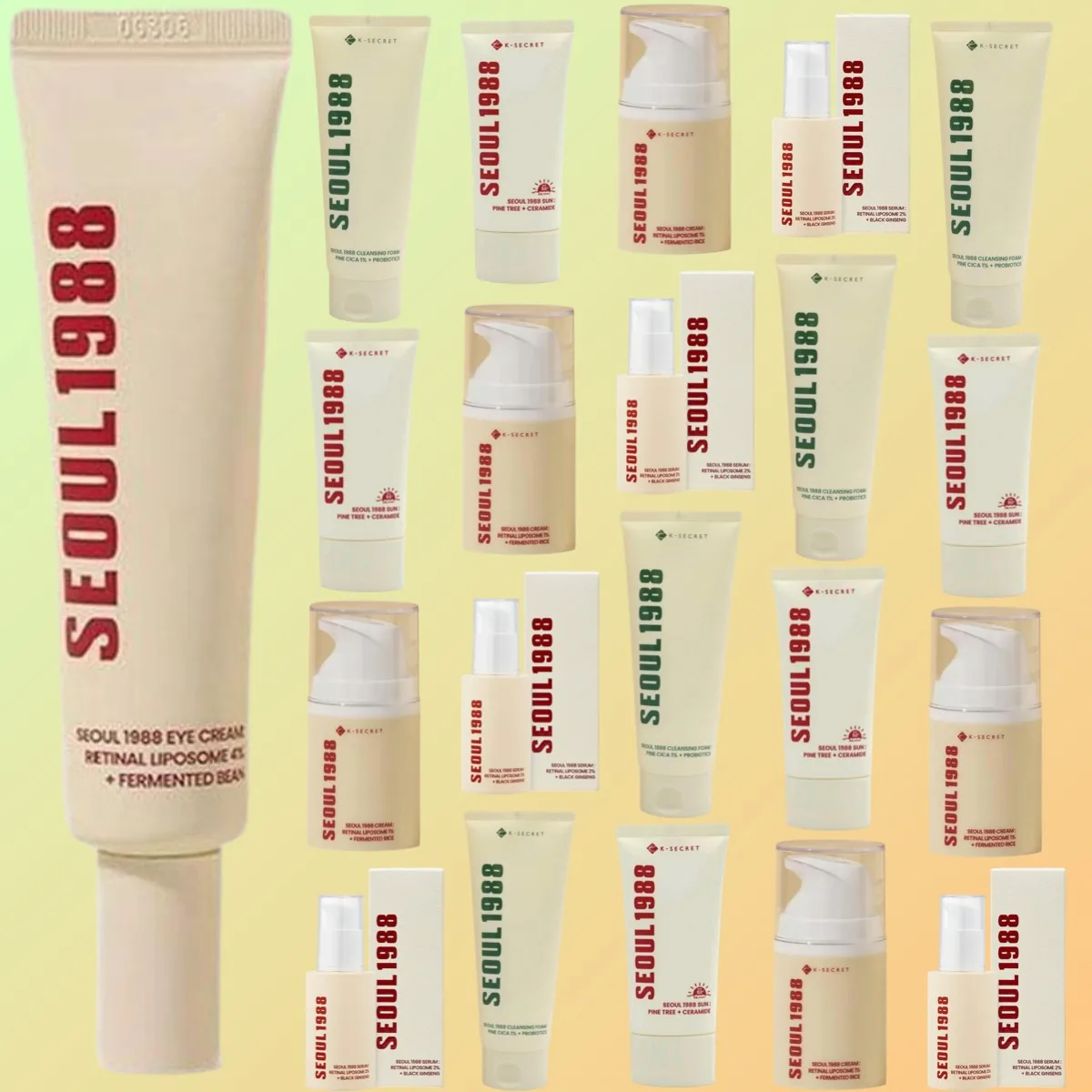 SEOUL 1988 Dimming Fine Lines & Firming Eye Cream Collagen Soothing & Repairing Face Cream Pine Tree Extract Sunscreen Skin Care