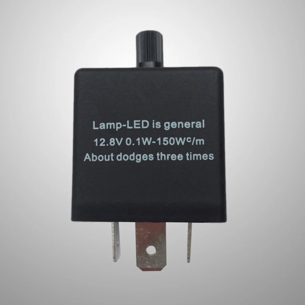 

Led Flasher Relay 3 Pin Adjustable Frequency For Car Turning Signal Lights Auto Flasher Long Life Car Interior Parts