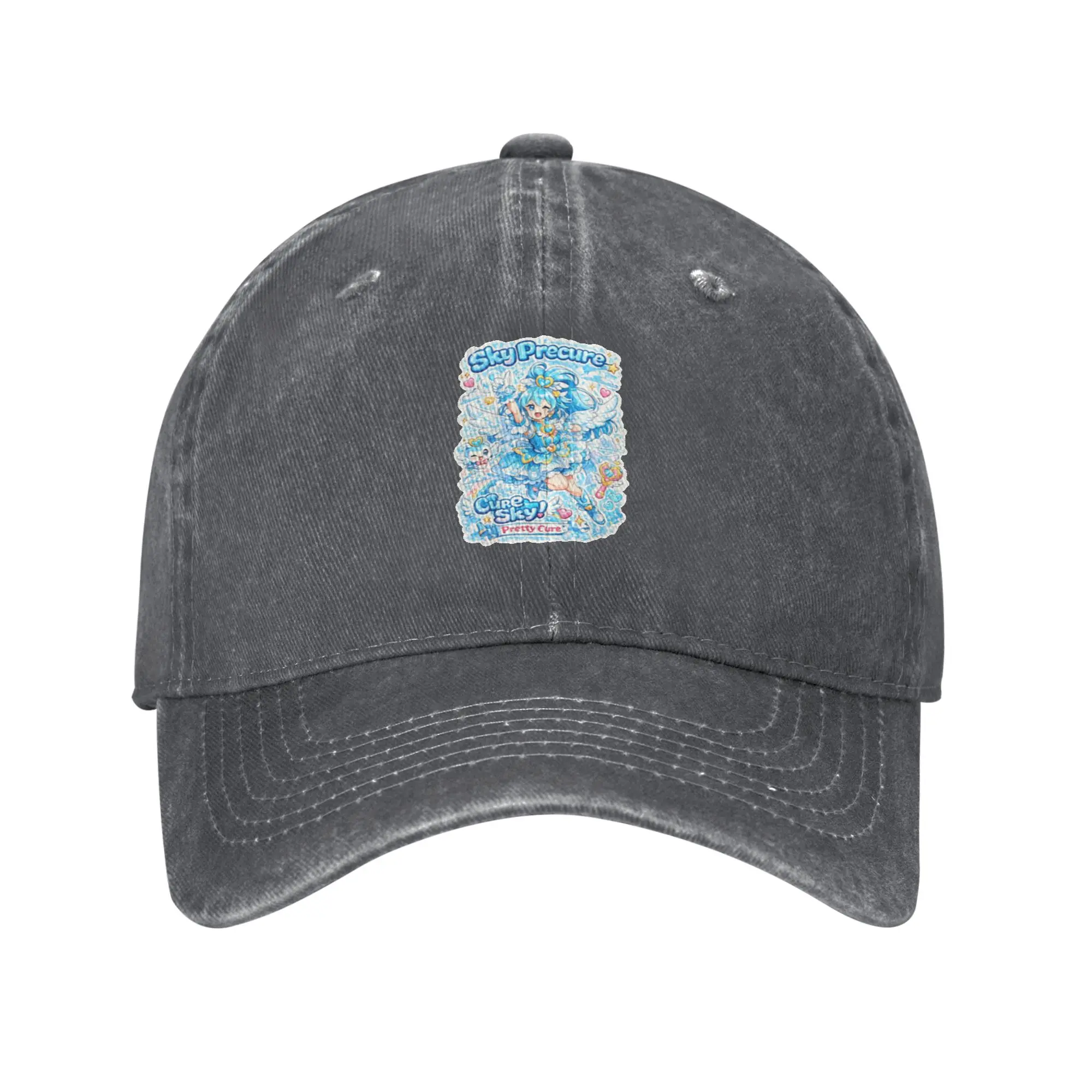 Fashion Sky precure sticker   cure sky kawaii anime fan art baseball cap  Korean Casual Brand Men Caps