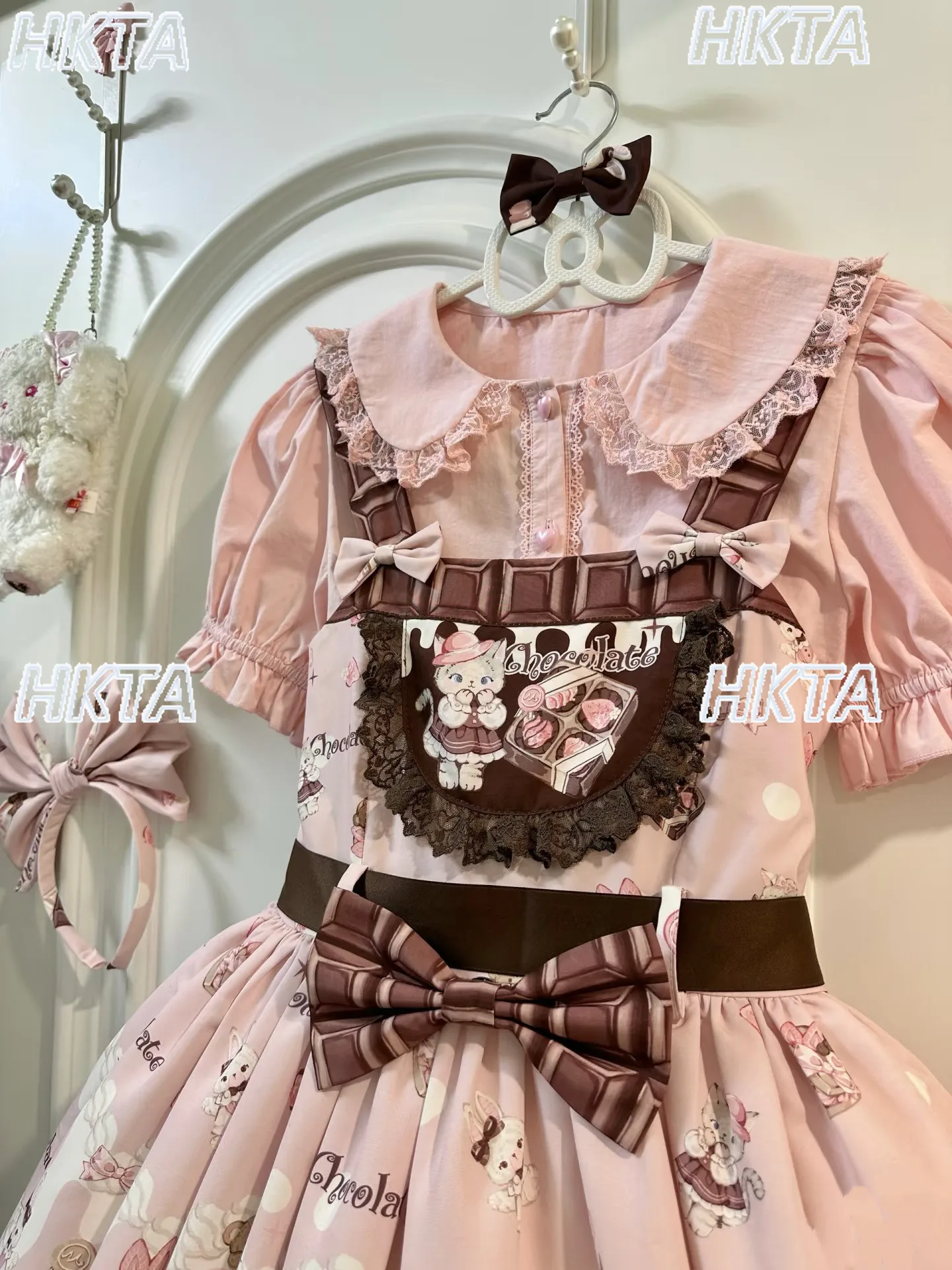 

Lolita Original Sweet Cute Doll Collar Lace Inner Shirt Women Girls Lolita Jsk Shirts Easiest for Match White Blouse Tops Summer