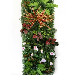 40*120CM Artificial Plant Grass Wall Panel UV Resistant Green Leaf Fence Backyard Screen Wedding And Christmas Decoration