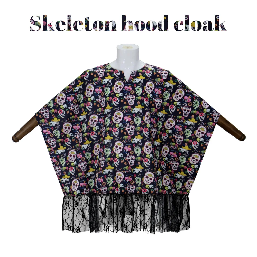

Страшный череп, шаль на голову, забавный страшный плащ на Хэллоуин, косплей, фестиваль, вечеринка, стильная накидка для взрослых