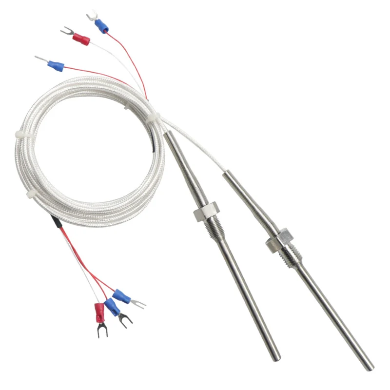 Wrn Wzp291 1/2 3/4 Inch Screw 3-wire Pt100 Rtd Industrial Thermocouple Stainless Steel Temperature Sensor Probe