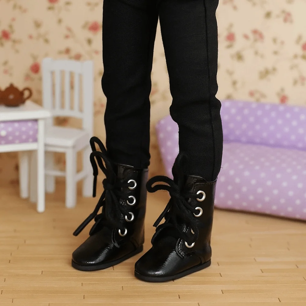 

1 Pair Accessories High-top Obitsu 11 Leather Boots 4-holes Mini 1/6 Bjd Leather Shoes Cute GSC 1/6 Bjd Boots Children