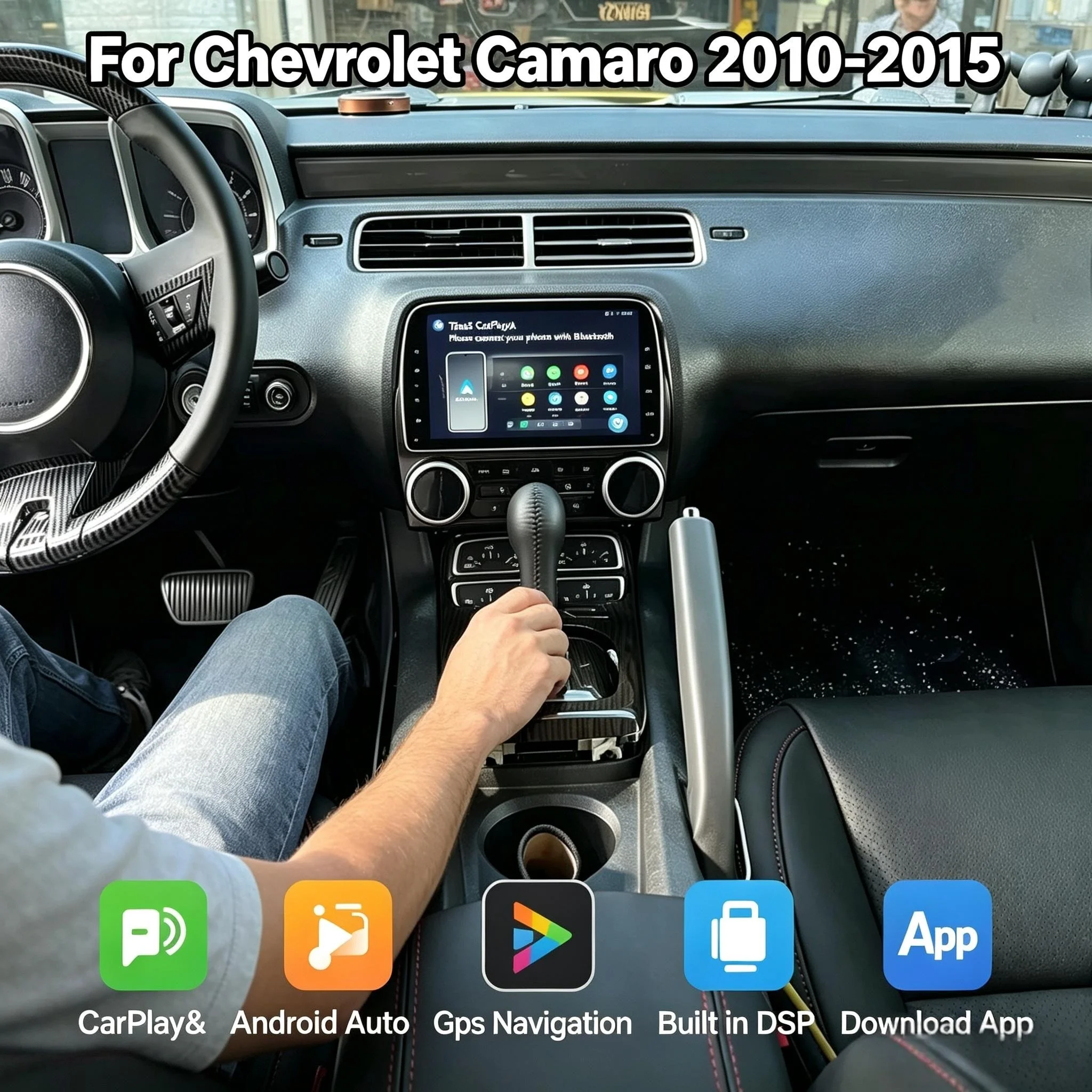 Virtual Cockpit Digital Cluster Android13 For Chevrolet Camaro 2010-2015 Car Speed Meter Odometer Screen Auto Stereo Multimedia