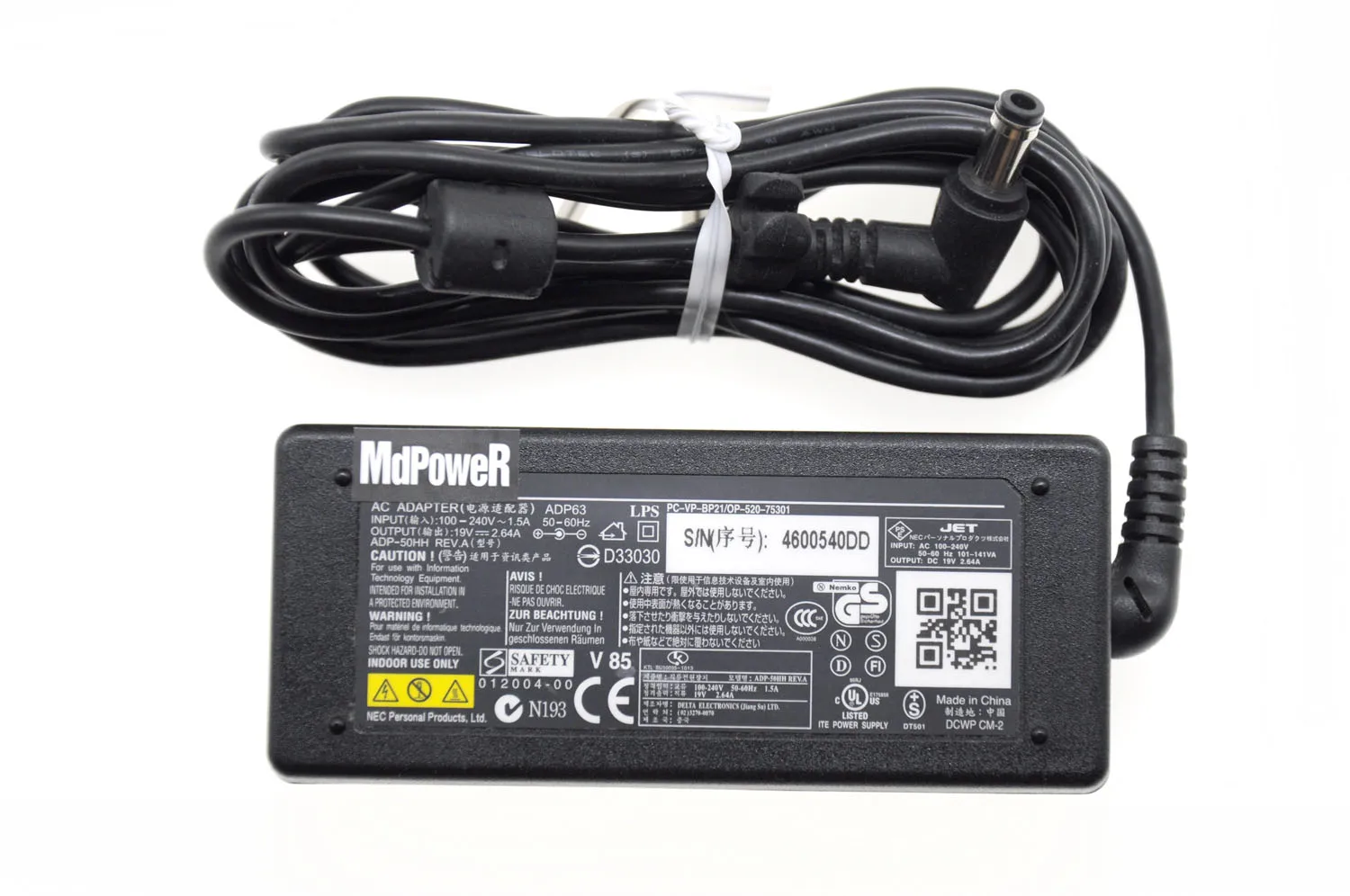 19V 2.64A/2.37A para Philips AOC monitor LCD adaptador de CA fuente de alimentación 224E5Q 233E4Q 234E5Q 237E4Q 238C4Q 238C5Q 238G4 ADPC1945