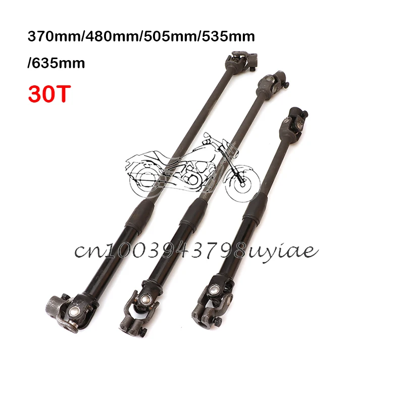 370mm/480mm/505mm/535mm/635mm 30T Adjustable Steering Knuckle Go Kart U joints Shaft Rod for 200CC 250CC ATV UTV Parts