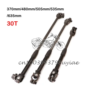 370mm/480mm/505mm/535mm/635mm 30T Adjustable Steering Knuckle Go Kart U Joints Shaft Rod For 200CC 250CC ATV UTV Parts