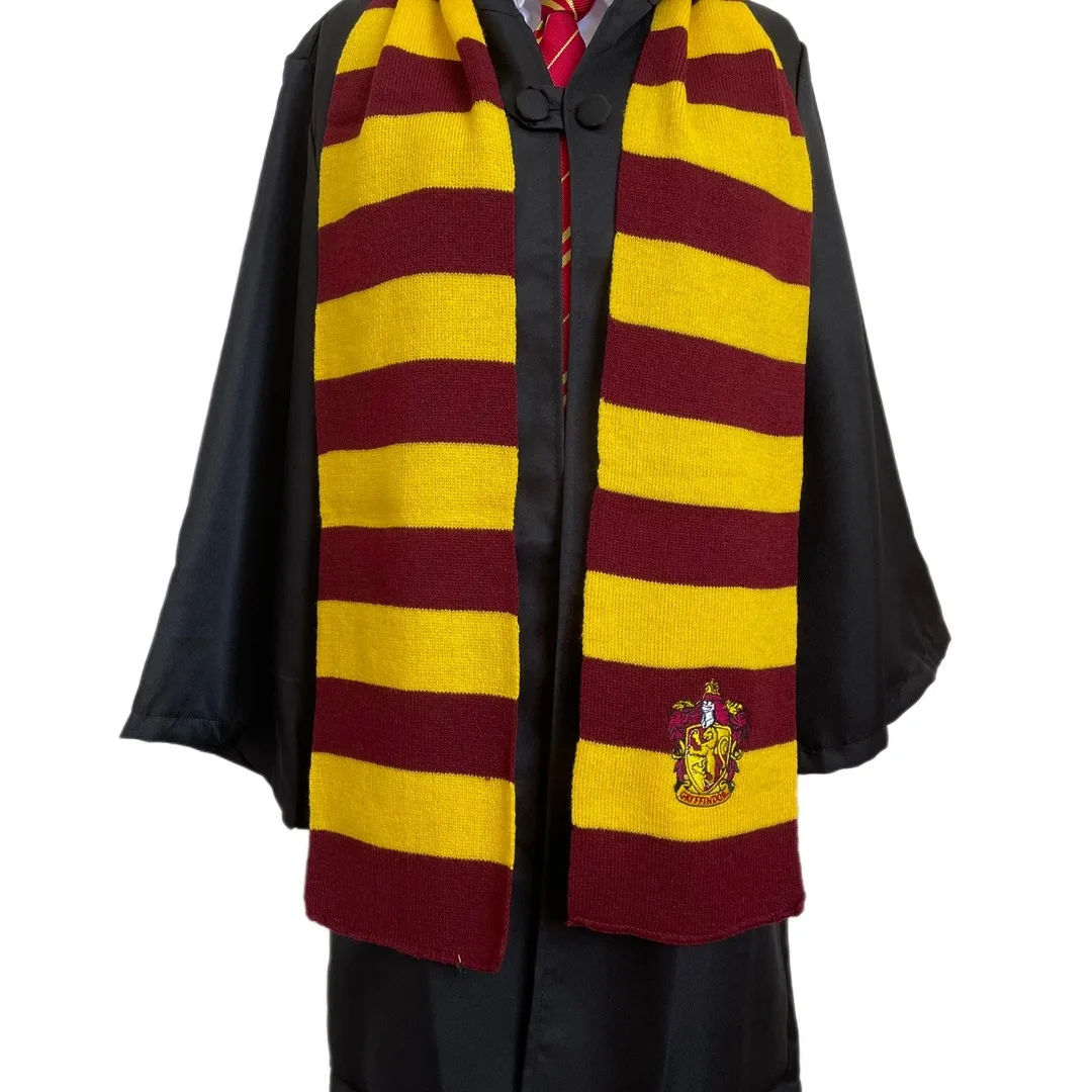 Harris Scarf Hogwarts Slytherin University Emblem Gryffindor Hermione Scarf Gift Role playing accessories for the same movie