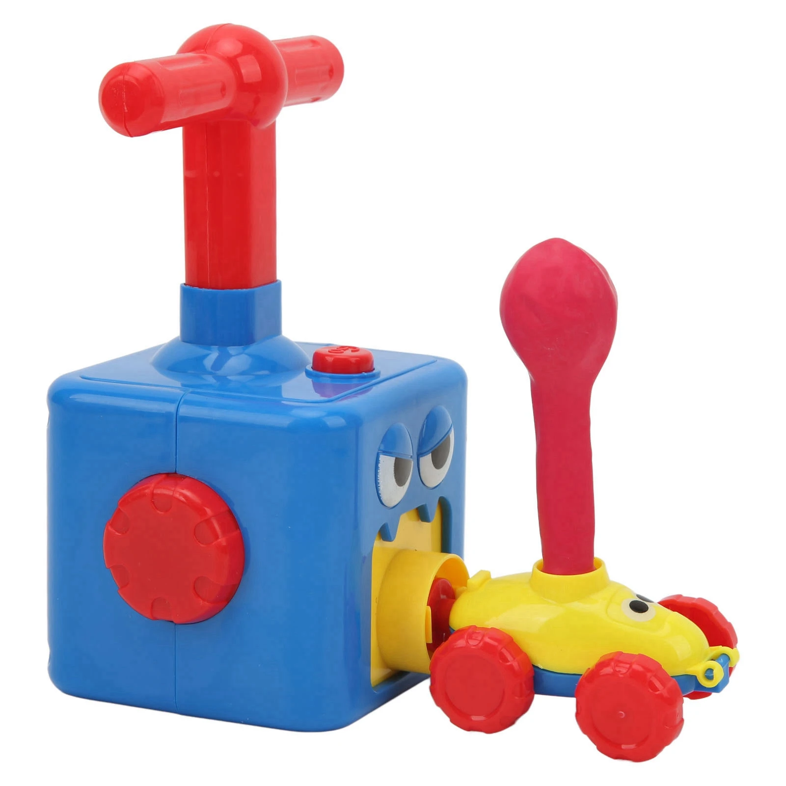 Kids Balloon Powered Cars Press Type Manual Pump Balloon Car Science Experiment Toy