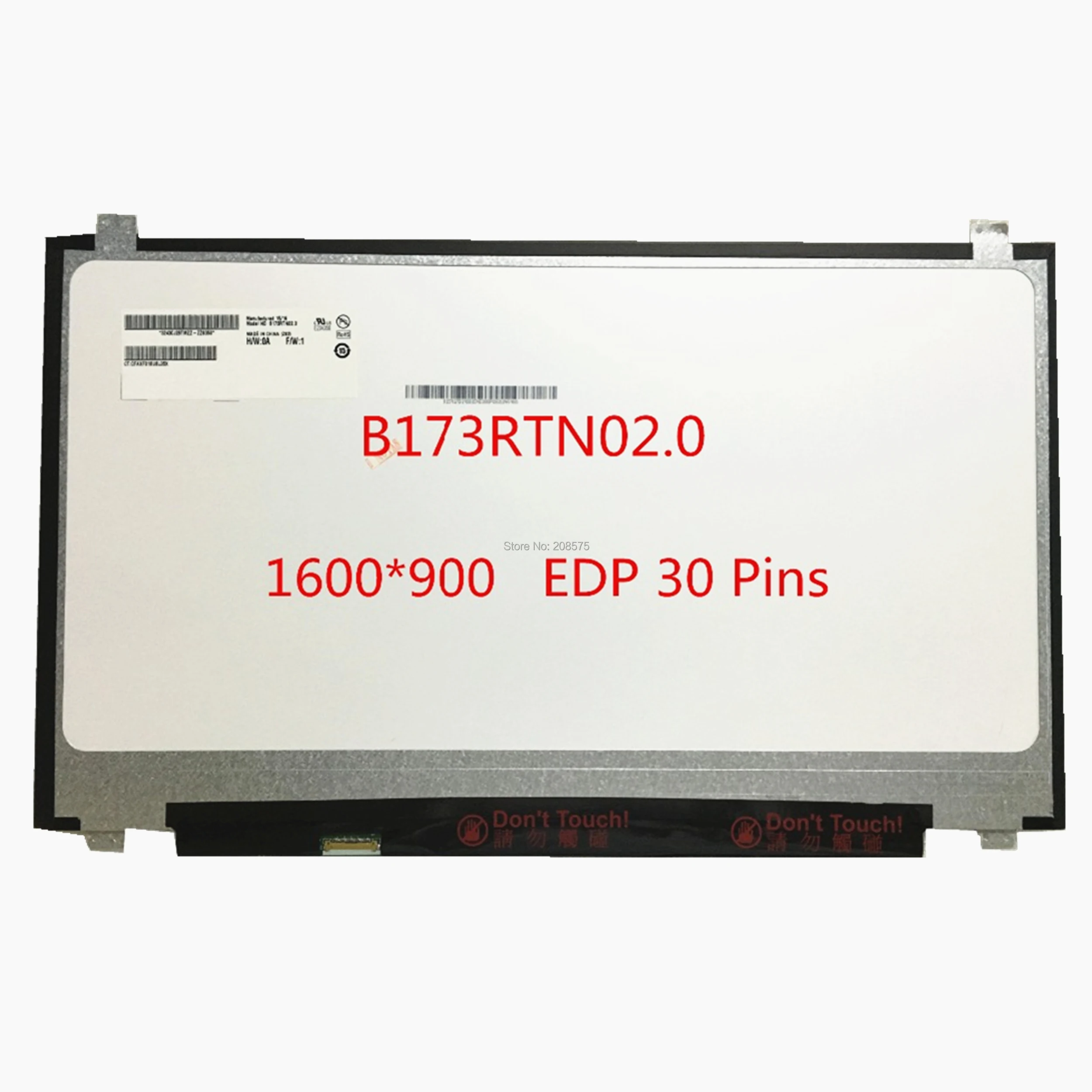 

B173RTN02.0 B173RTN02.1 B173RTN02.2 NT173WDM-N11 NT173WDM-N21 Laptop LCD LED Screen 1600*900 EDP 30pin