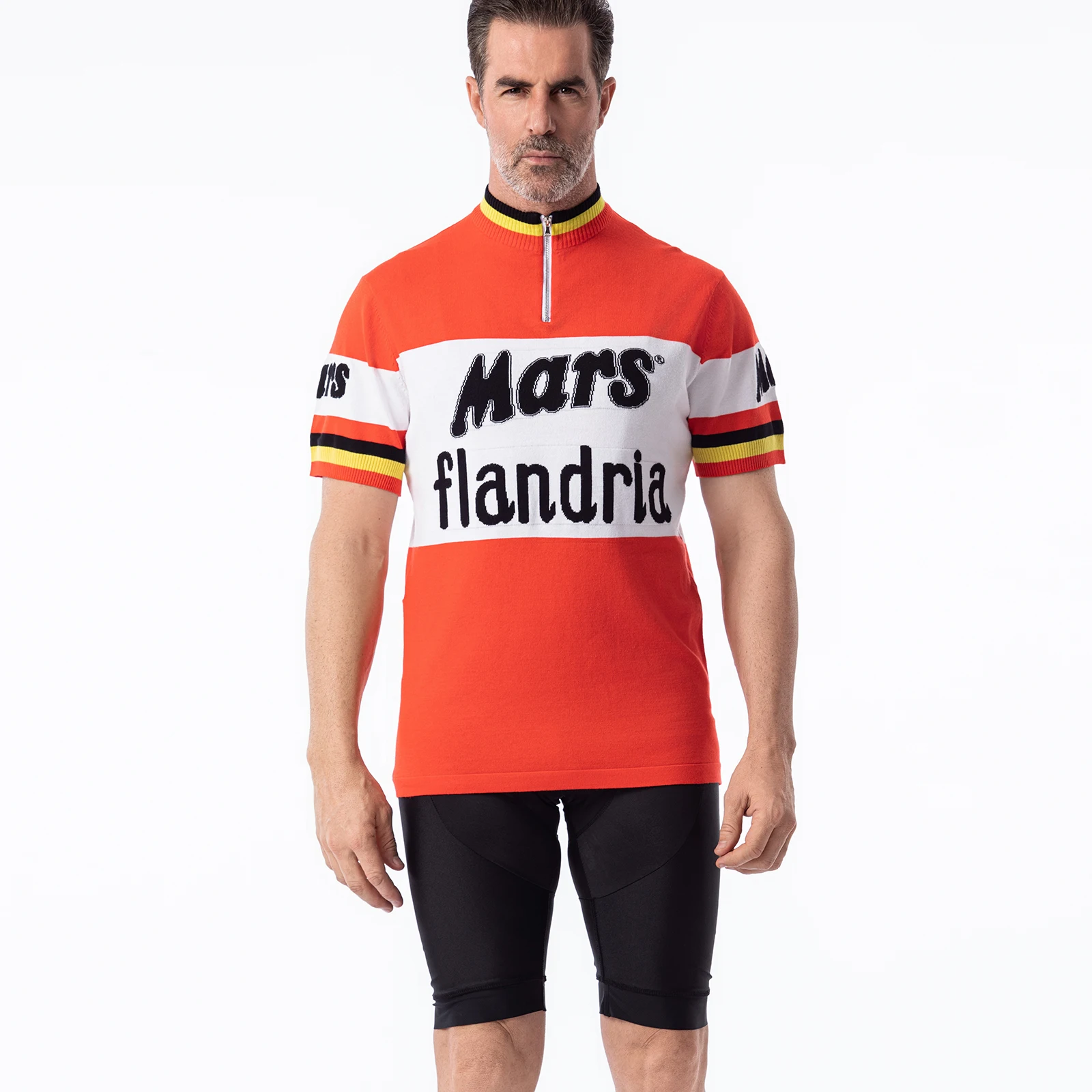 

Belgium Cycling Wool Jersey Mars Flandria Retro Bike Wears