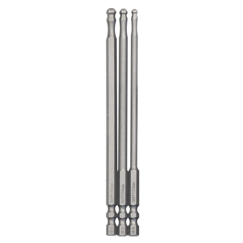 150mm Ball Head Hexagon Bit For Accurate Alignment And Reliable Grip On Screws In Angled Or Overhead Mounting Scenarios